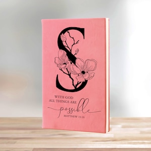 Personalized Writing Journal, Prayer Journal, Leather Prayer Notebook, Church Notes Sermon Notebook, Christian Gifts, Gratitude Journal