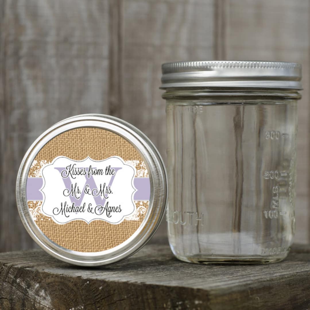 Mason Jar Lid Labels Glossy Round Sticker Label Tags Etsy