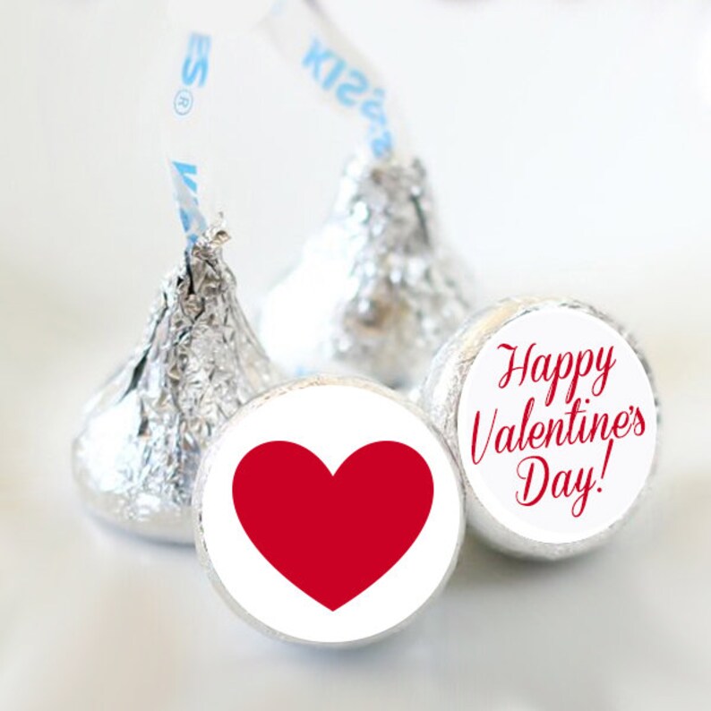 108 Valentines Day Hershey Kiss® Stickers Candy Labels Etsy
