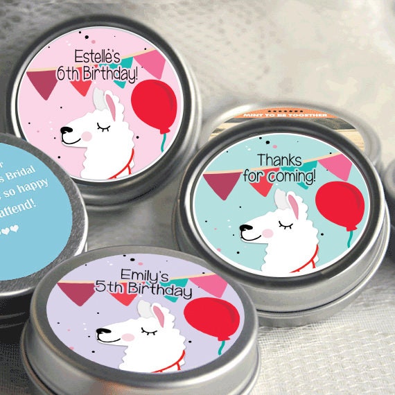 Whole Llama Fun Mint Tin Party Favors Llama Fiesta Party Etsy