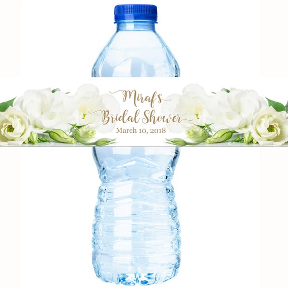 Wedding Water Bottle Labels Personalized Water Bottle Labels Gold