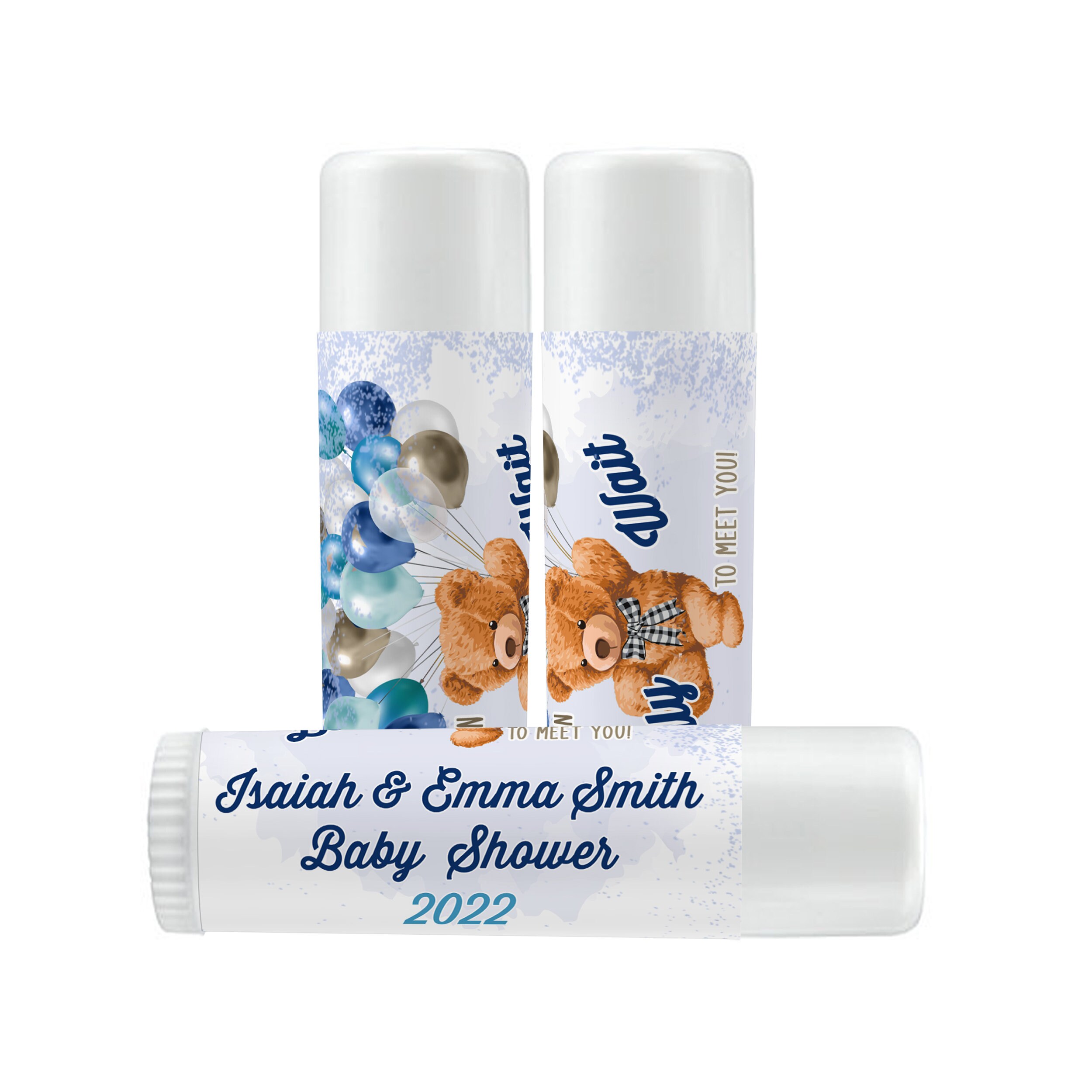 I can Bearly Wait Personalized Baby Shower Lip Balm Labels ...