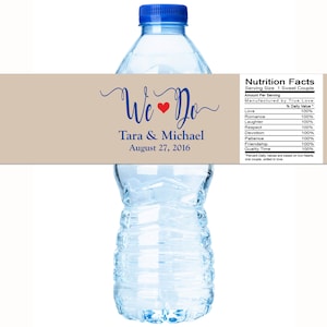 30 Wedding Water Bottle Labels Personalized Water Bottle - Etsy