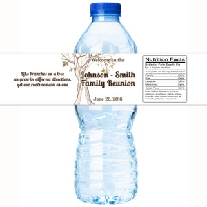 30 Family Reunion Water Bottle Labels, Family Reunion Favors,Reunion Favors, Family Tree, Reunion Decor, Reunion Party Favors, Reunion Favor