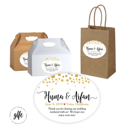Wedding Box Favor Stickers Gift Bag Label Gift Basket 4.