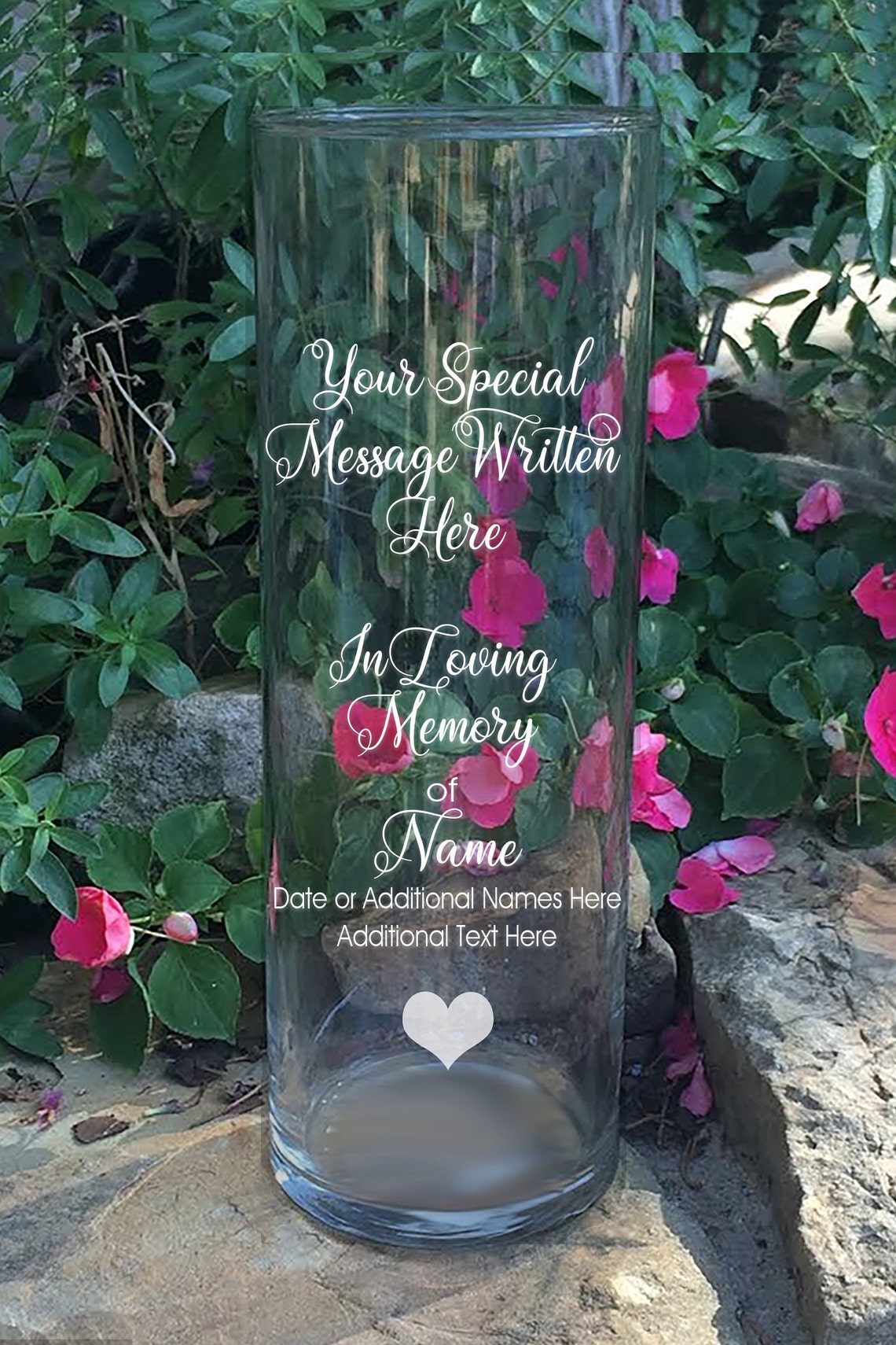 Custom Memorial Vases in Loving Memory Vase Floating Wedding Etsy