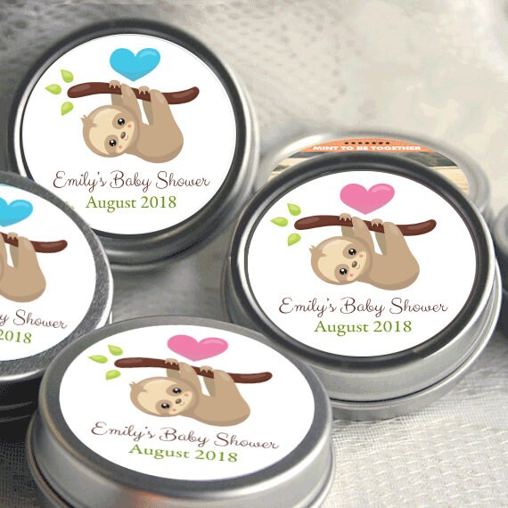 sloth baby shower favors