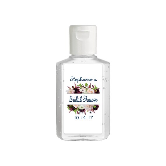 Purell hand sanitizer labels 2 oz. size bottle - Bridal Shower Labels - Bridal Shower Hand Sanitizer Labels - Bridal Shower Decor - Burgundy Il_570xn