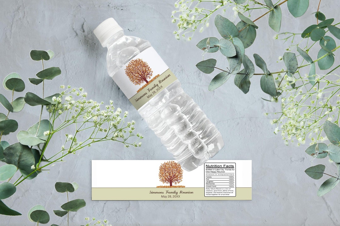 30 Personalized Custom Fall Tree Waterproof Water Bottle Labels - Great ...
