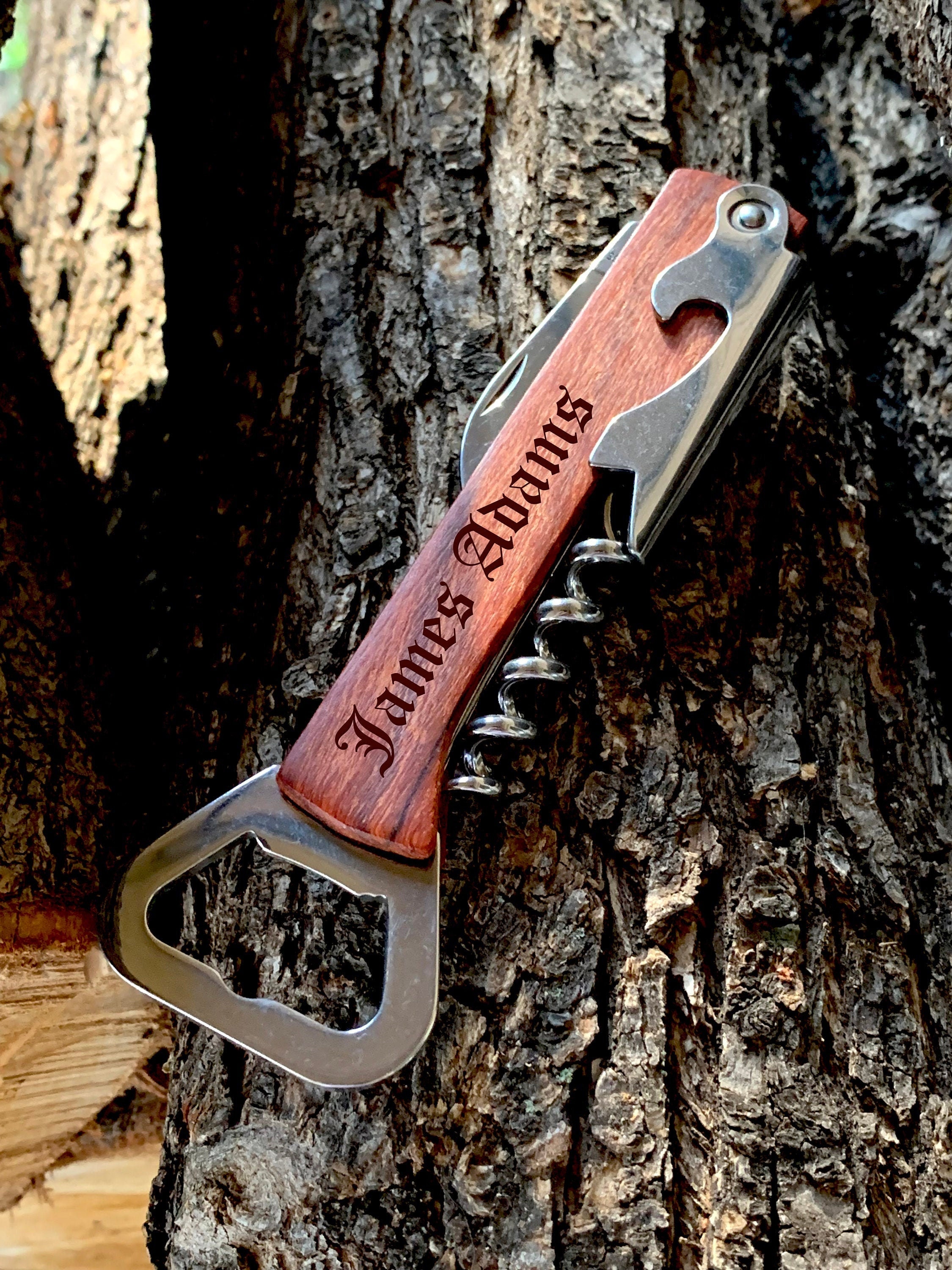 Personalized Wine Bottle Opener Cork Screw Wedding Favors Etsy
