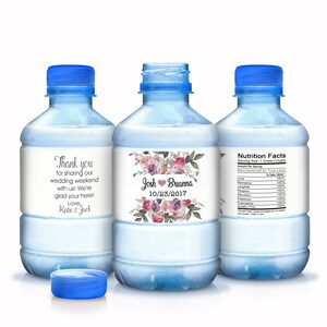 Watercolor Floral Water Bottle Labels - Birthday Water Bottle Labels - Floral Wedding - Bridal Shower Labels - Wedding Water Bottle Label