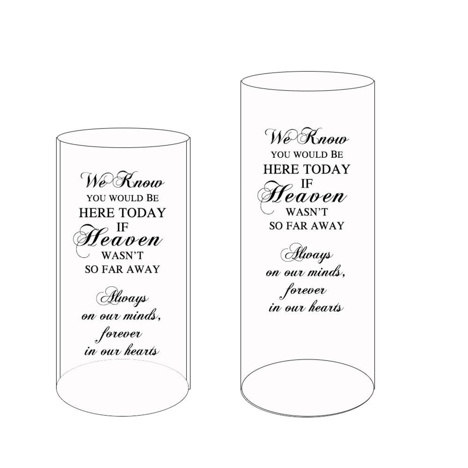 Memorial Vases In Loving Memory Vase Floating Wedding Etsy
