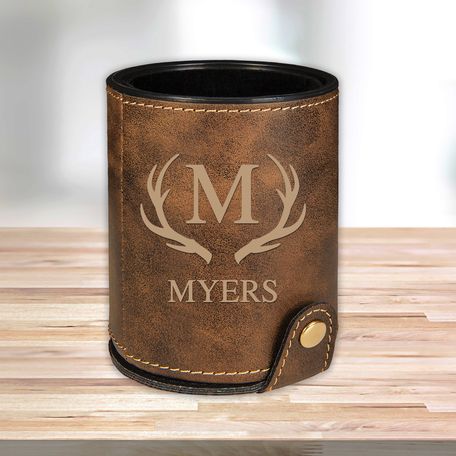 Personalized Leather Dice Cup Rustic Brown Groomsmen Dice Etsy