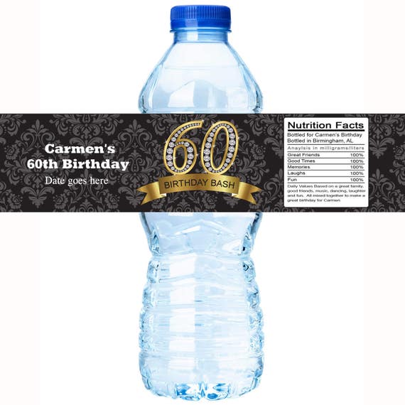 30 Birthday Water Bottle Labels Personalized Bottle Labels Etsy 日本