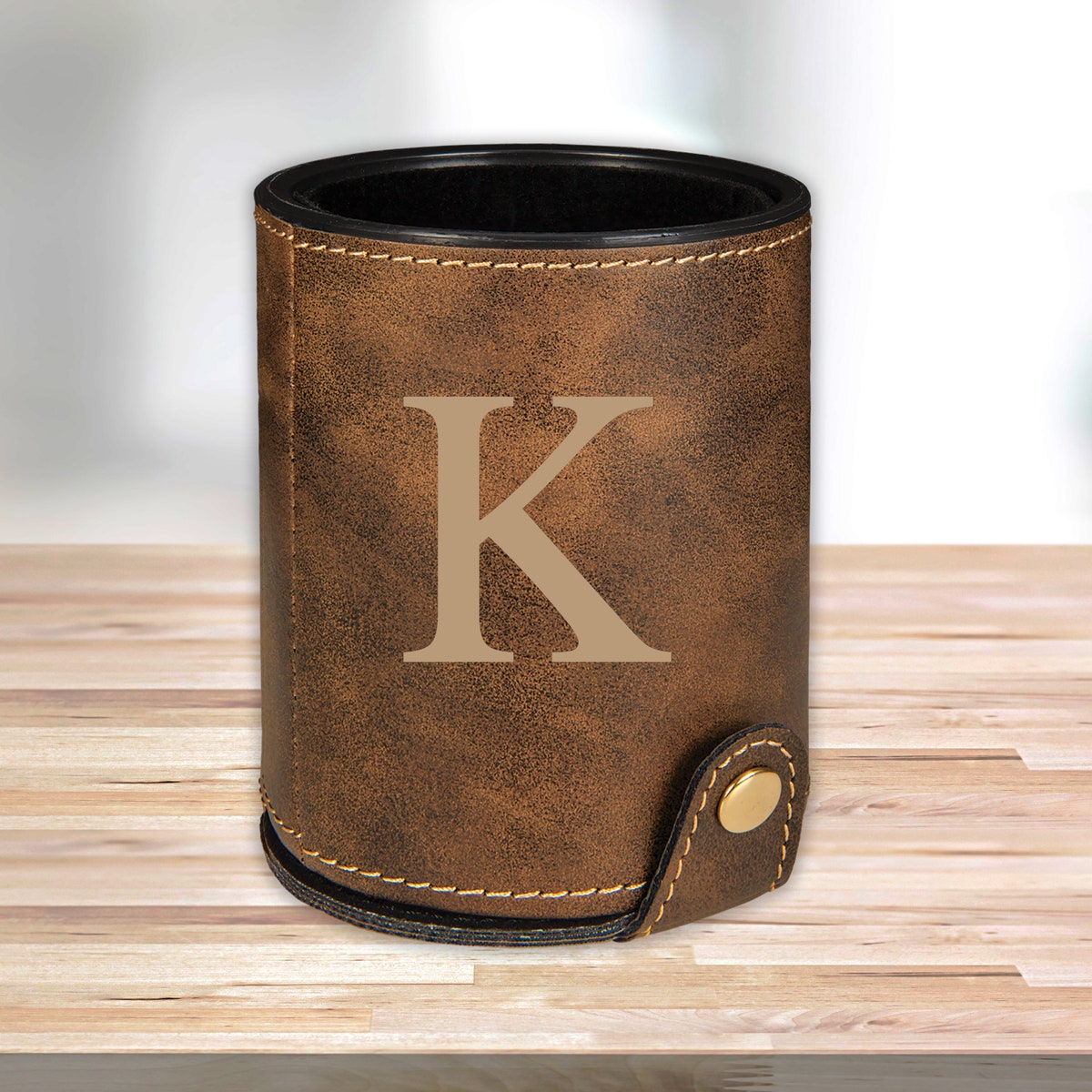 Personalized Leather Dice Cup: Rustic Brown Groomsmen Gift - Etsy