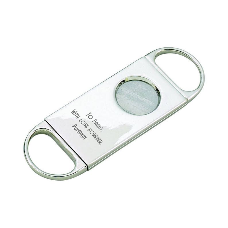 Personalized Cigar Cutter Groomsman Gifts Best Man Gift Gift for Dad Cigar Cutters Silver Cigar Cutter image 5