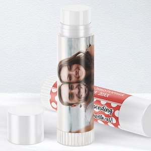Personalized Photo Lip Balm Labels: Wedding & Bridal Shower Favors