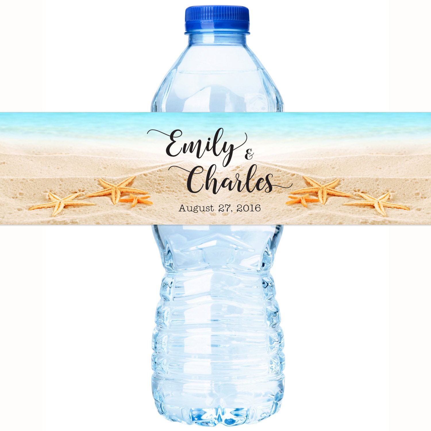 Beach Wedding Wedding Water Bottle Labels Beach Water Etsy