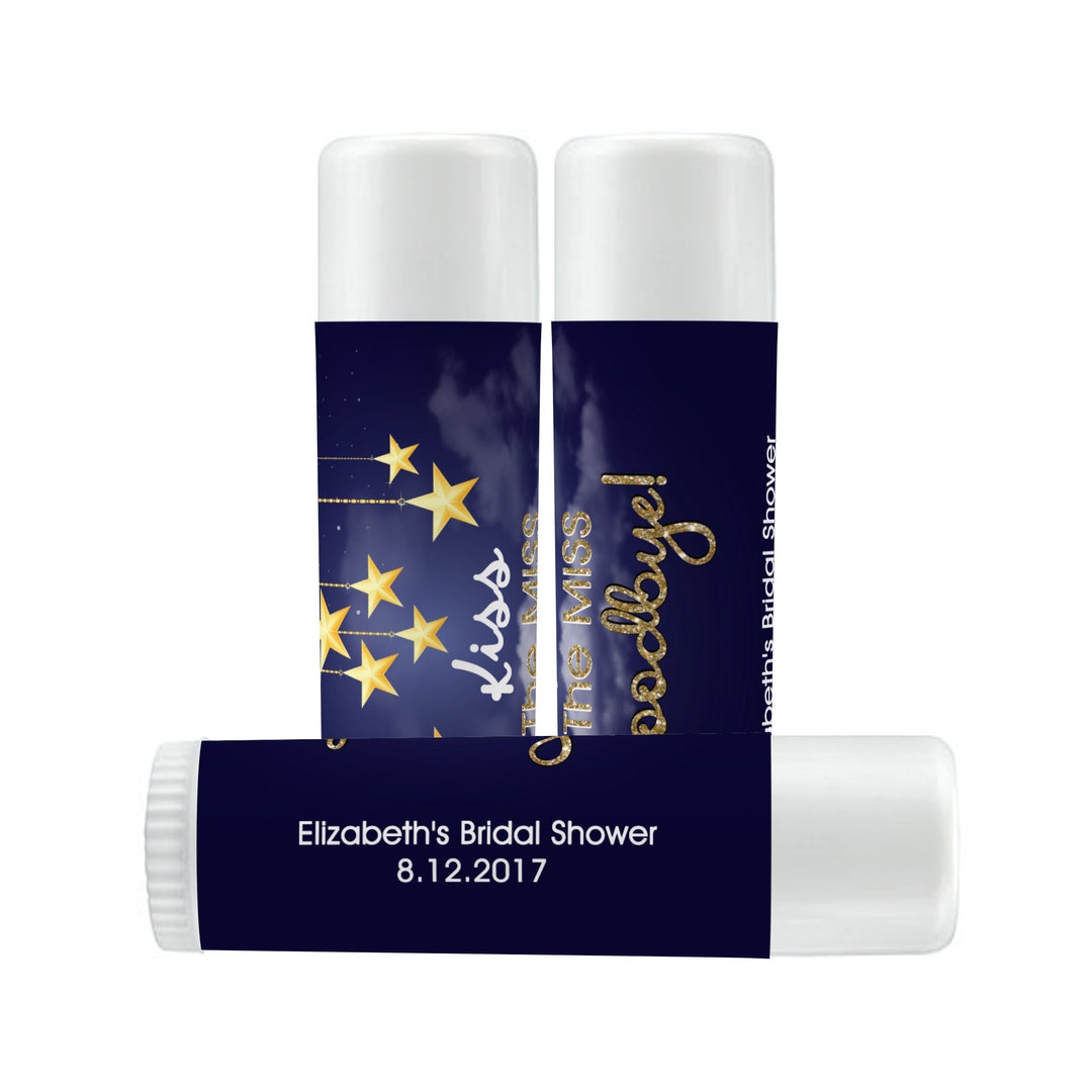 Lip Balm Labels Personalized Lip Balm Labels Kiss the Miss Goodbye