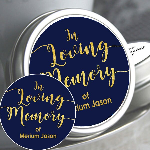 12 Personalized Memorial Mint Tin Favors Memorial Book with Roses Memorial Mints In Loving Memory