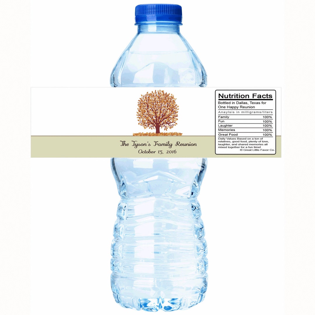 30 Personalized Custom Fall Tree Waterproof Water Bottle - Etsy