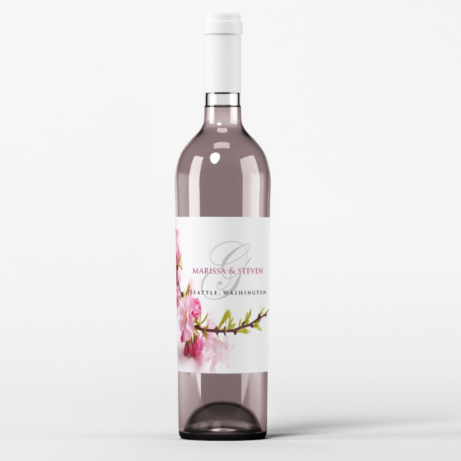 Personalized Wine Label Custom Wine Label Wedding Decor Monogram Wedding Wine Label Wine Labels Wedding Wine Bottle Label