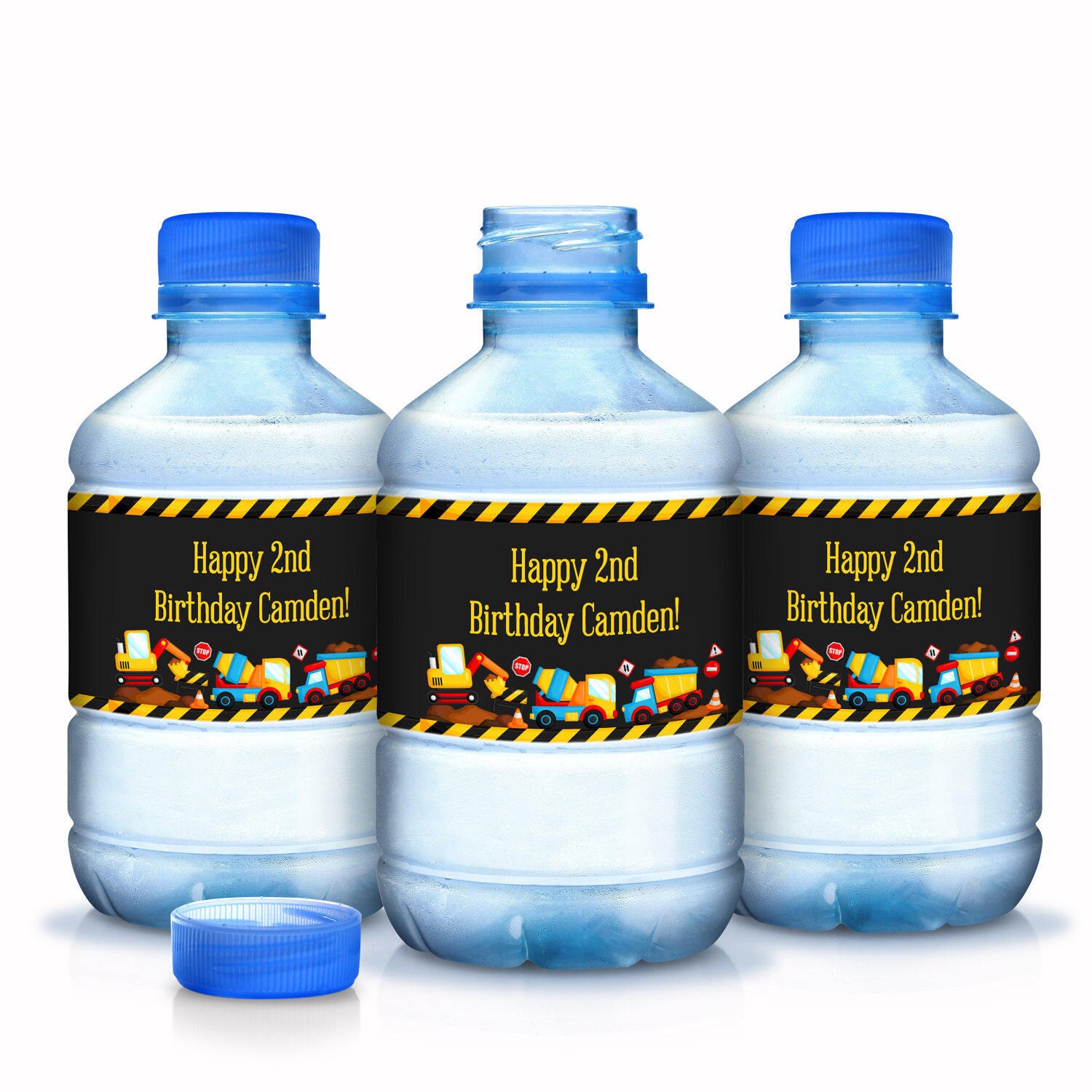 30 Dump Trucks Birthday Water Bottle Labels Birthday Decor