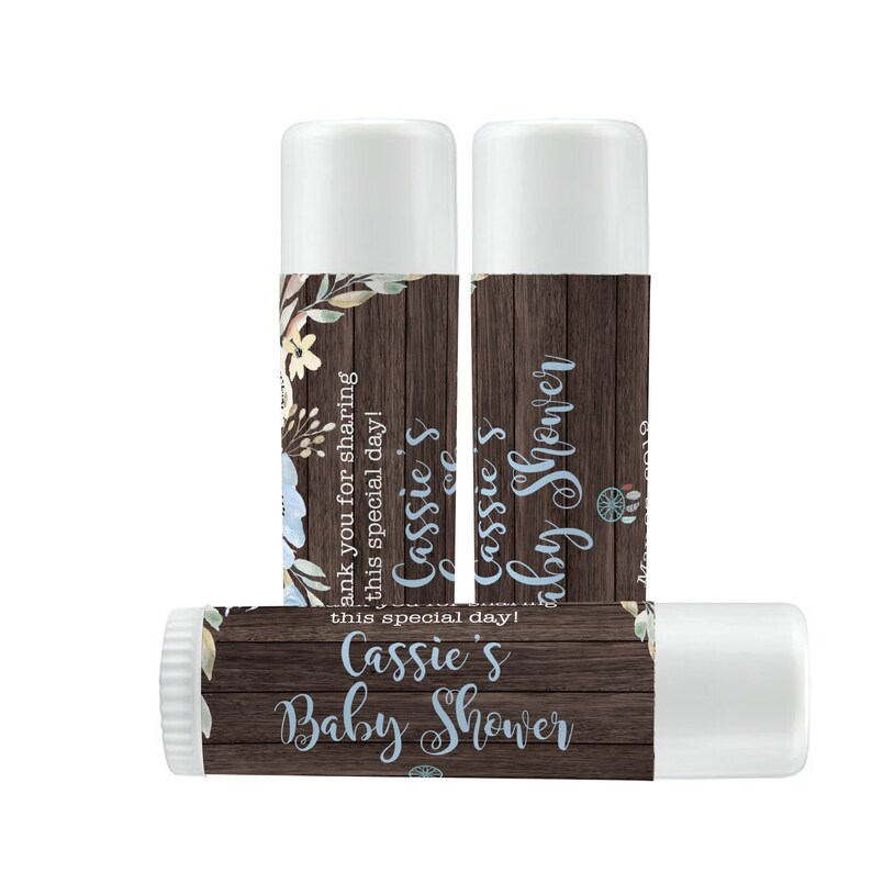 Baby Shower Lip Balm Labels Personalized Lip Balm Labels Etsy
