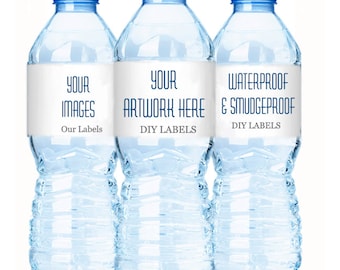 Personalized Waterproof Water Bottle Labels, DIY Artwork