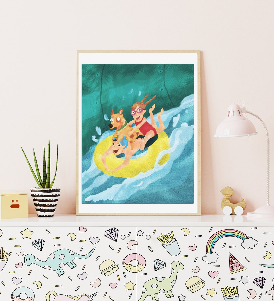 Pool Party Printable, Instant Download, Kids Room Decor, Kids Artwork ...