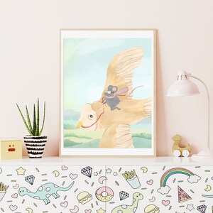 Mouse Tilly printable, animal art for kids, nursey artwork, kids prints, instant download, nursery decor, kids decor