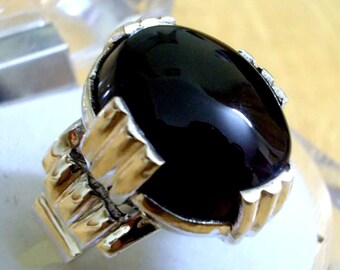 Handmade Yemeni Aqeeq Ring: 965 Argentum Silver Agate Ring