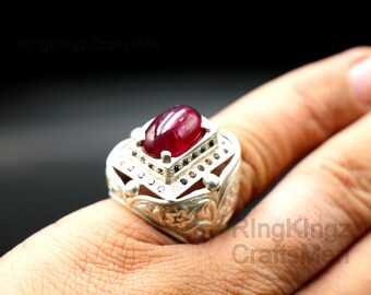 Anello di Rubino e Argento 925 - Anelli Rubino - Gioielli Rubino