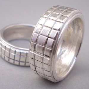 Silver Band Ring for Women, Silver Band Ring For Men, Unique Gift, Personalized Men Gifts, Trendy Rings, Cool Mens Rings, Couple Rings