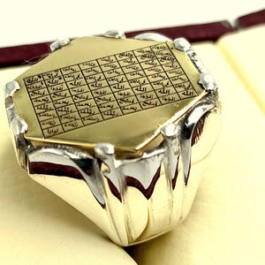 Handmade 925 Sterling Silver Protection Ring: Imam Ali Seal, Esoteric Jewelry