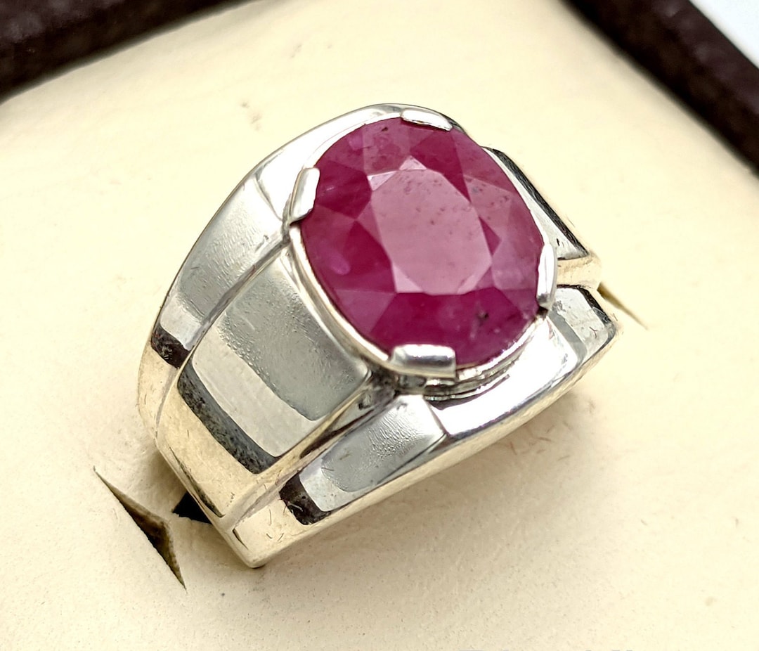 Men's Gold Plated Ruby Ring | Men's Rings | Classy Men Collection