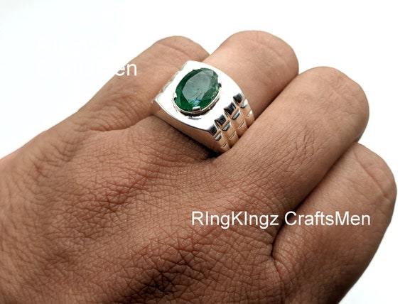 Buy CEYLONMINE Natural Emerald stone Ring Natural Panna Stone Astrological  Online at Best Prices in India - JioMart.