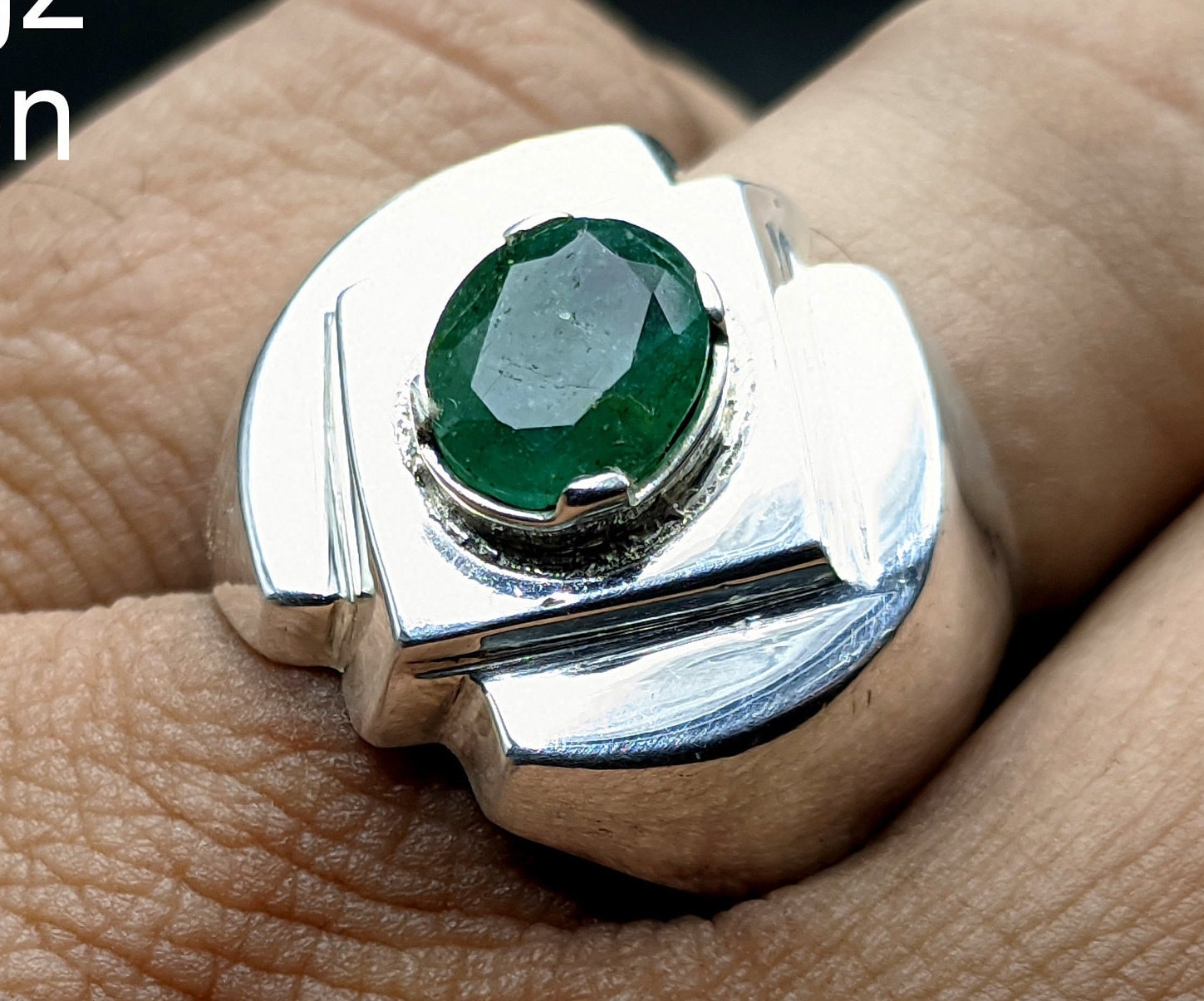 Natural Emerald Men Ring – SARHEED JEWELS CO.