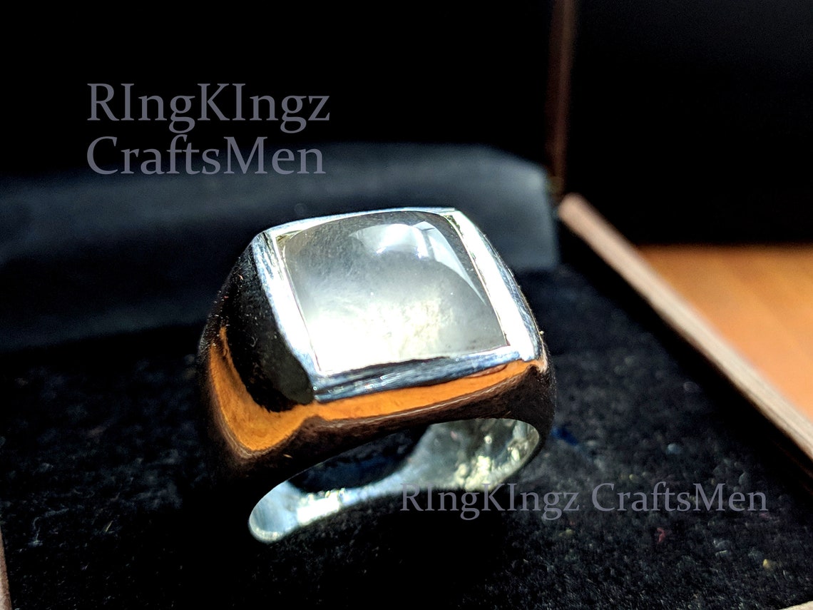 Natural Moonstone Ring June Birthstone Ring for Men Etsy