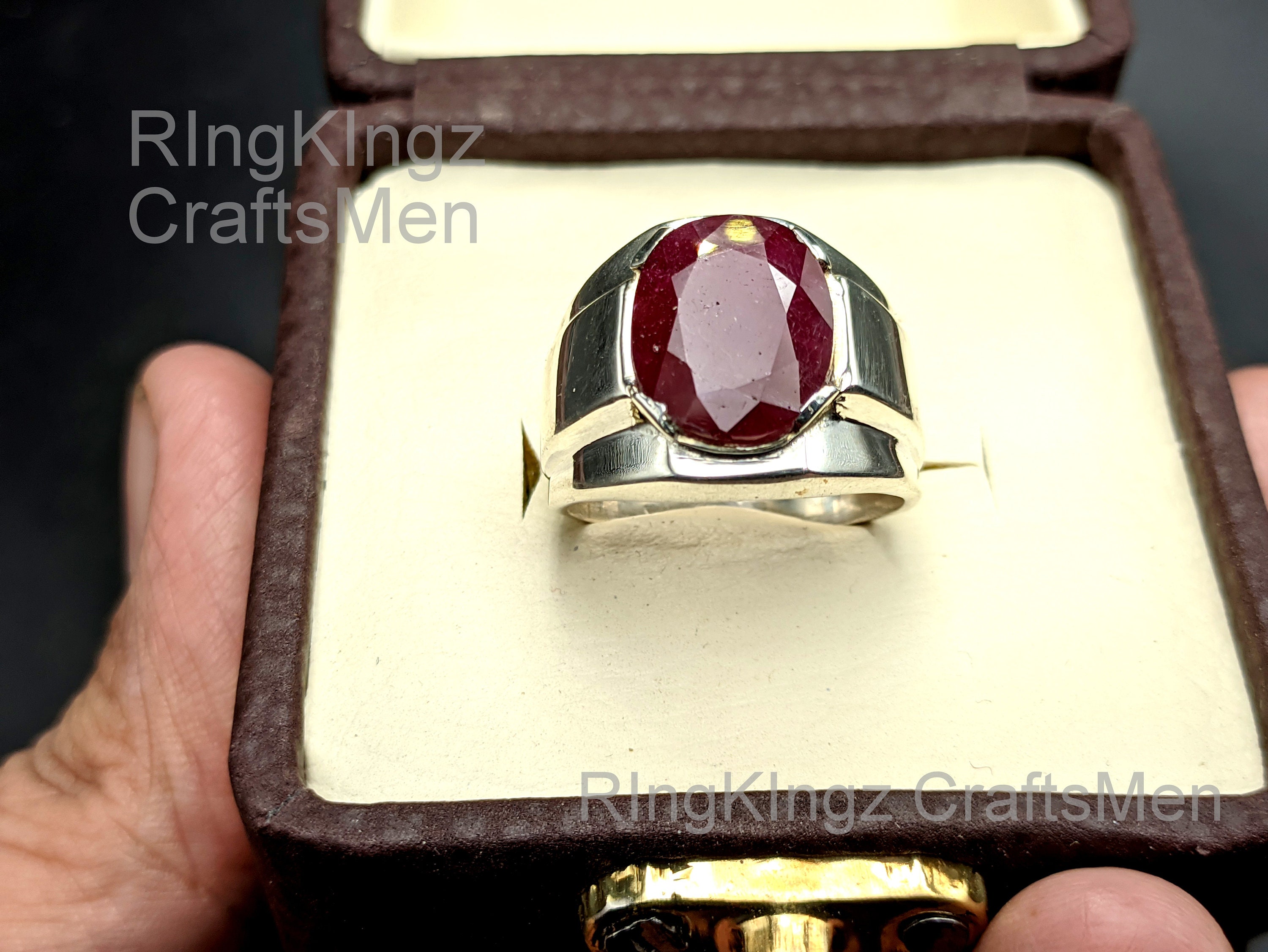 Buy Ruby Stone Ring , Man Handmade Silver Ring , Ruby Red Stone Ring ,  Engraved Silver Ring , Ottoman Style Ring , 925k Sterling Silver Ring  Online in India - Etsy