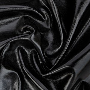 Metallic Foil Spandex: Black