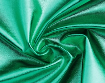 Metallic Foil Spandex: Metallic Green