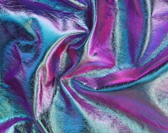 Faux Leather: Iridescent Blue