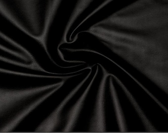4-way stretch black faux leather