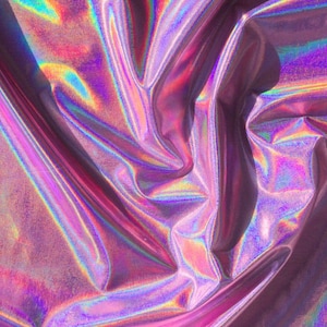 Metallic Foil Spandex: Iridescent Lavendar