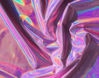 Metallic Foil Spandex: Iridescent Lavendar