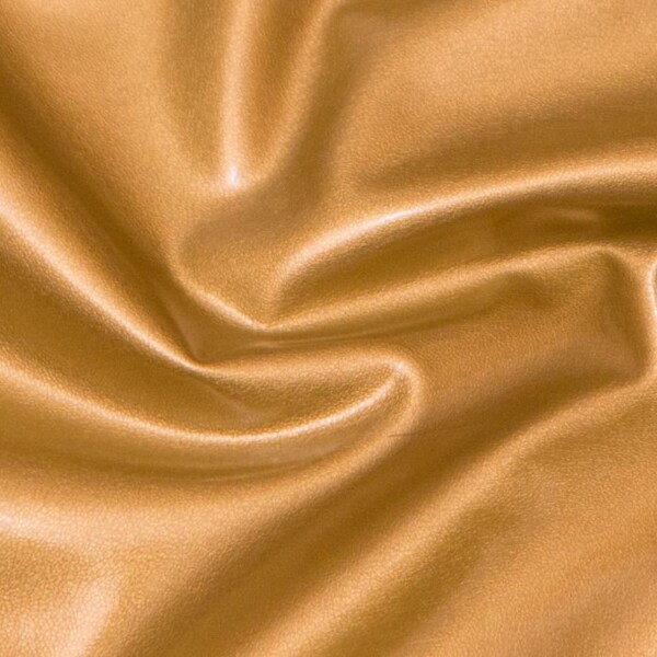 4-way stretch gold faux leather