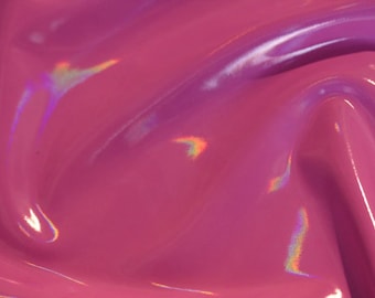 Stretch PVC Fabric: Iridescent Hot Pink