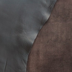 Lambskin leather hides: Espresso Brown