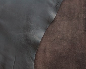 Lambskin leather hides: Espresso Brown